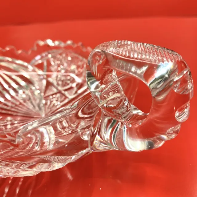 American Brilliant Cut Glass ABP Crystal Nut Candy Bowl Dish Libbey Thumb 10