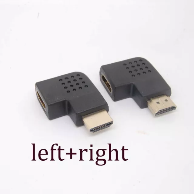 Ew 90 Degree left/right  Angle Male to Female Adapter Cable Connector HDMI HDTV