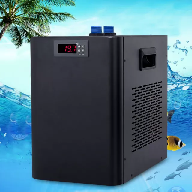 Quiet Aquarium Chiller 1/10 HP 42 Gallon Fish Tank Water Cooler Refrigeration US