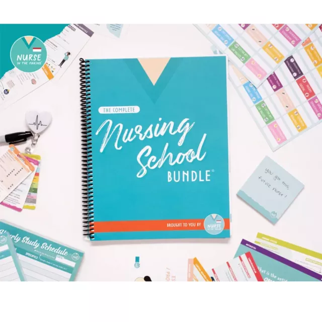 The Complete Nursing School Bundle® |220+ pages | PRINTED-Spiral-bound-105×148mm