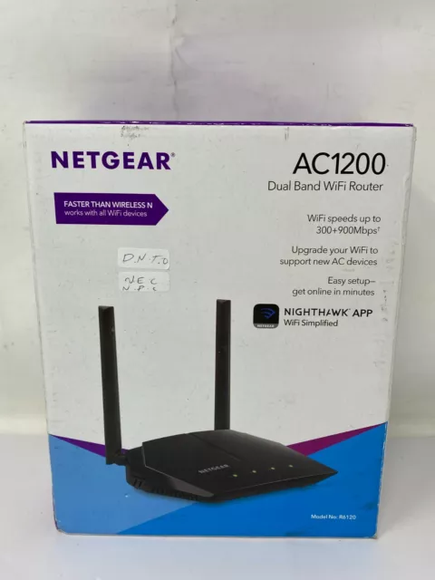 NETGEAR R6120-100UKS AC1200 Dual Band Wi-Fi Router FOR PARTS (OFFERS WELCOME)