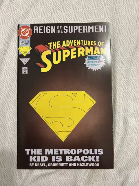 Adventures Of Superman #501 Die-Cut Cvr | Reign Of The Supermen (DC, 1993) FN