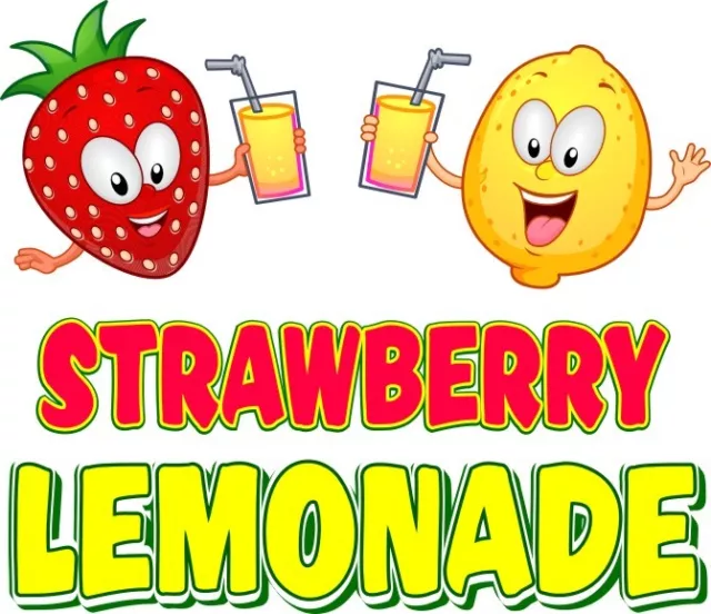 Strawberry Lemonade Decal 14" Food Truck Concession Menu Vinyl Sign Sticker