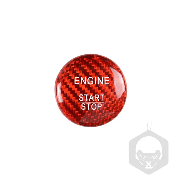 Kohlefaser Automotor Start Stop Knopf Zünd Aufkleber für Alle Mercedes Benz 02