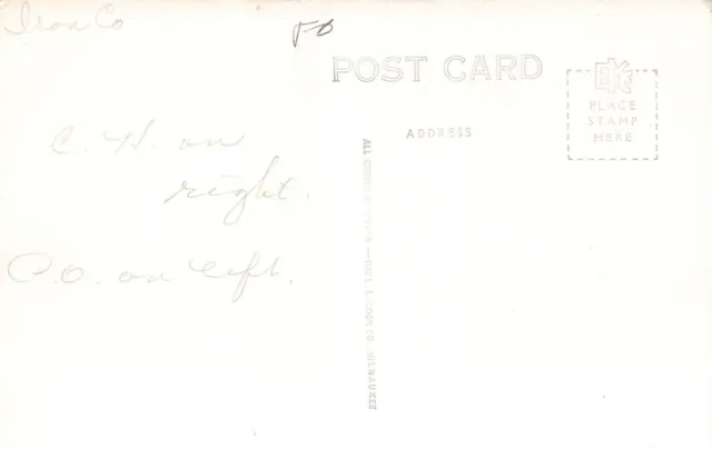 Crystal Falls Michigan MI Vintage RPPC Postcard LP15 2