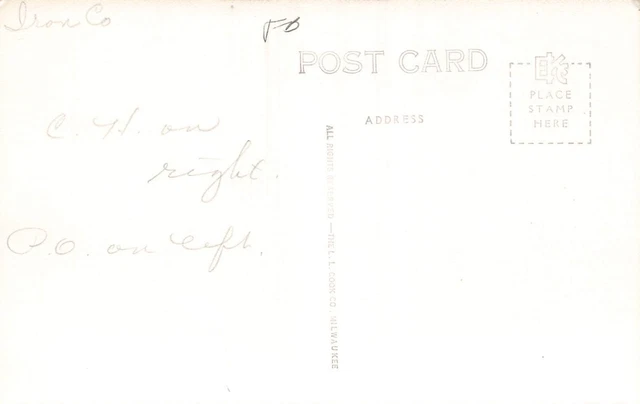 Crystal Falls Michigan MI Vintage RPPC Postcard LP15 2