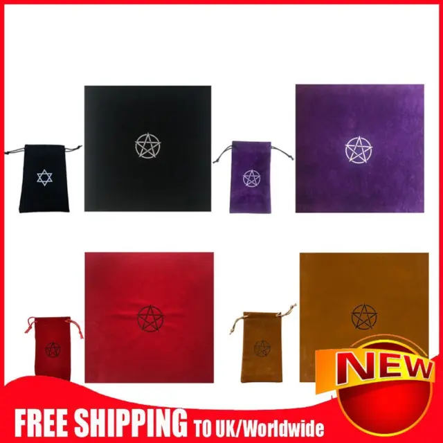 2pcs Tarots Tablecloth with Bags Altar Divination Astrology Board Game Supplies