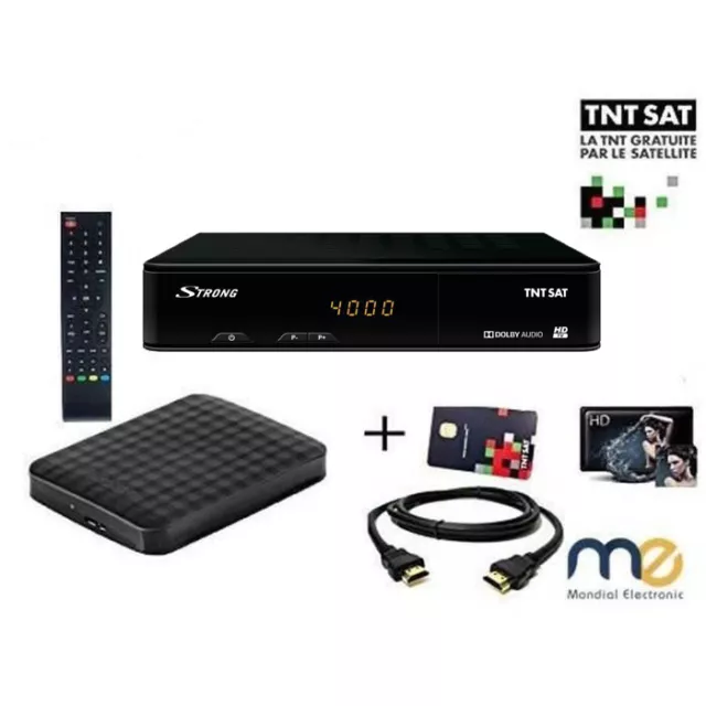 Décodeur TV Cahors Teox HD + Carte TNTSAT + Disque Dur Externe 1 T