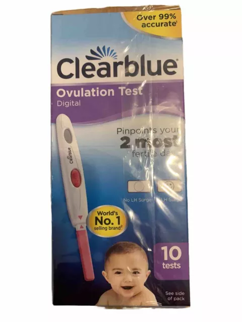 Clearblue Digital Ovulation Test 10 Pack New X 2 So 20 Tests