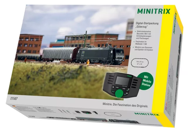 Minitrix N 11147 Digital-Startpackung Güterzug E-Lok BR 185.1  NEU OVP #97910