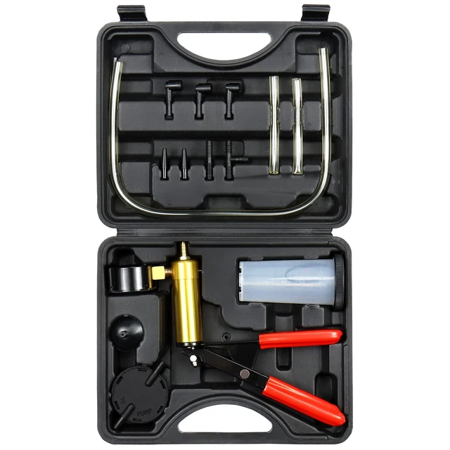 2 in 1 Hand Vacuum Pump Brake Bleeder Kit, One-Man Brake Clutch Fluid...
