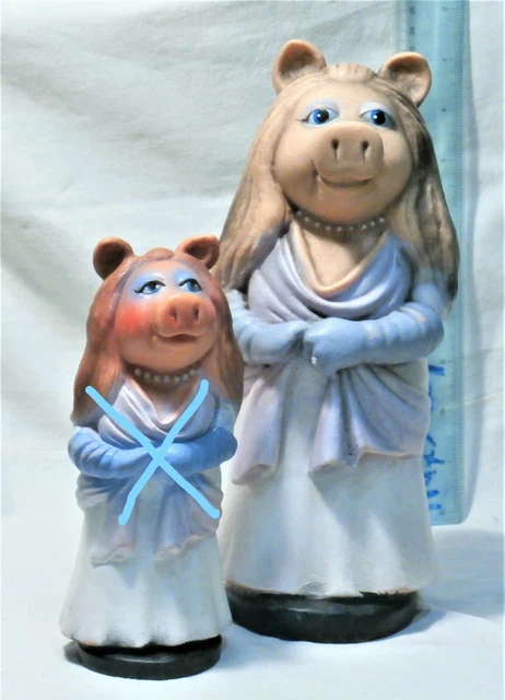 MISS PIGGY RUBBER TOY DOLL BISERKA ART Henson Association 1980 MUPPET SHOW 10"