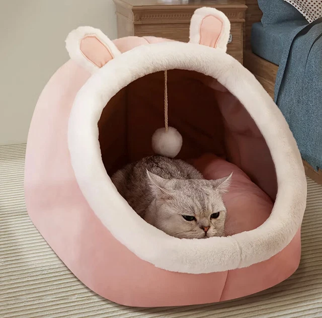 Pet Cat House Sleeping Bed Kennel Puppy Cave Super Soft kitty Tent Nest Indoor