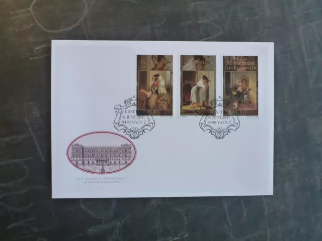 2017 Liechtenstein Princely Treasures Set 3 Stamps Fdc First Day Cover