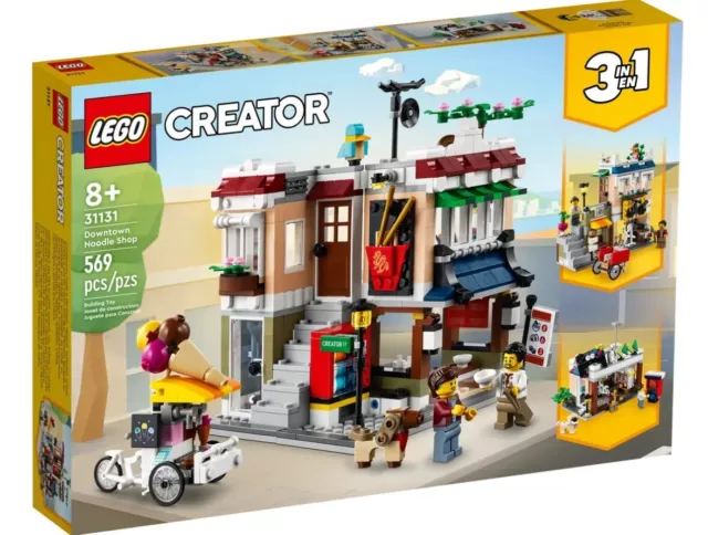 LEGO CREATOR: Downtown Noodle Shop 31131 (Retired) 3 in 1 New Sealed Free Post