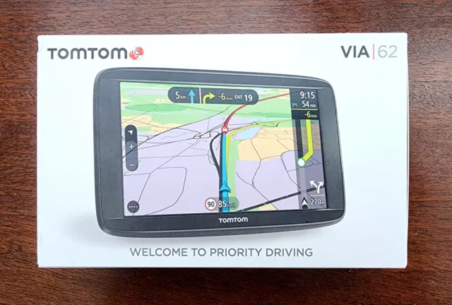 TomTom Car Sat Nav VIA 62, 6 Inch with Handsfree Calling, Traffic via Smartphone