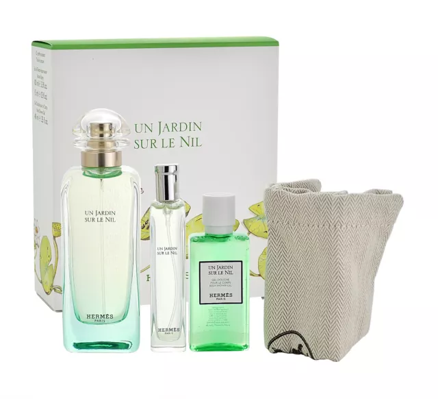 Hermes Un Jardin Sur Le Nil 100ml Eau de Toilette & 15 ml EDT & 40ml Duschgel