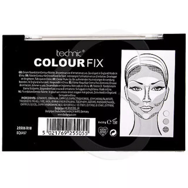 Technic Colour Fix Cream Foundation Contour Palette 2