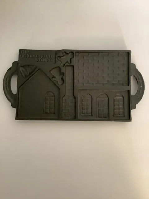 Vtg John Wright Cast Iron Mold The Gingerbread House Double Sided 1985 USA