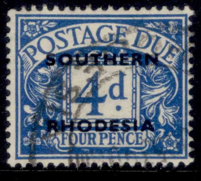 SOUTHERN RHODESIA QEII SG D5, 4d blue, FINE USED.