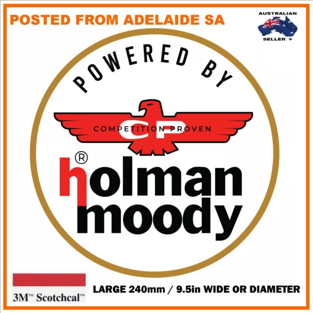 VINTAGE HOLMAN MOODY NEW Large Decal Sticker 240MM HOT ROD SPEED SHOP