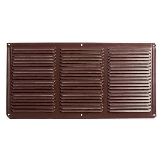 Master Flow 16 in. x 8 in. Brown Aluminum Underside Eave Soffit Vent