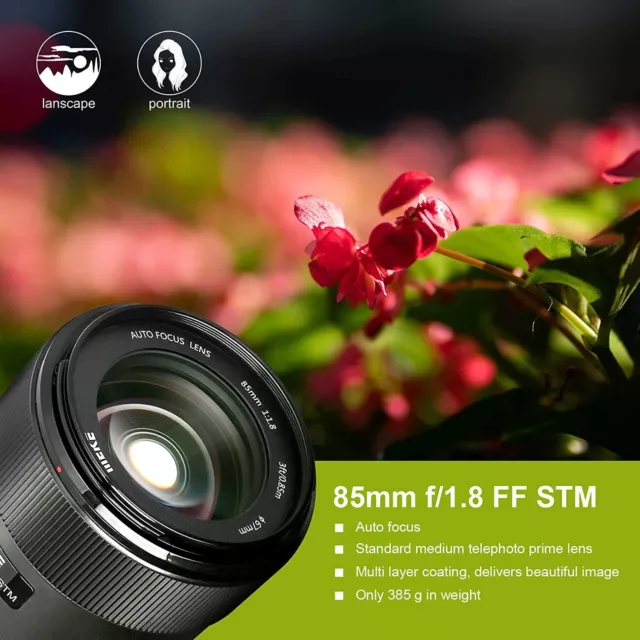 Meike 85mm F1,8 Vollformat STM AF/MF Objektiv für Sony E-Mount spiegellose Kamer