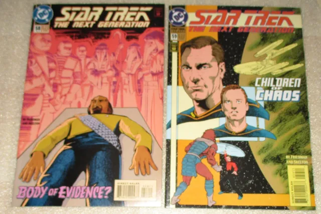 Star Trek TNG #58,59 (DC Comics, 1994) Next Generation - Worf, Picard