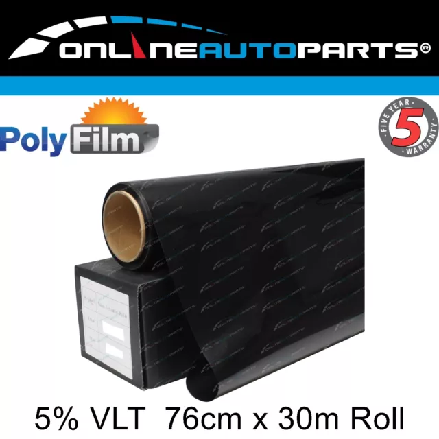 Premium Nano Ceramic Tint Film 5% VLT 30m x 76cm Bulk Roll Car Home Office