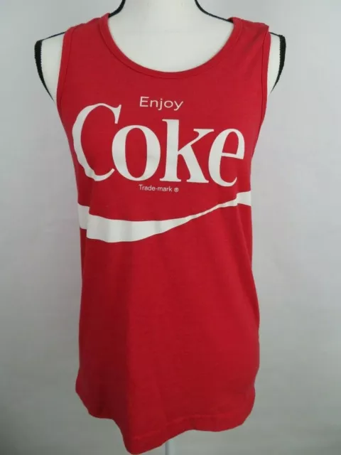 Coca Cola Coke Vintage Unisex Tank Top Red Size S