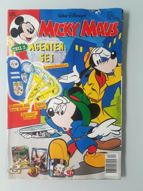 Micky Maus Comicheft Nr. 40 1997 mit Beilage Agenten Set Teil 3