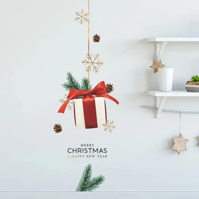 Cartoon Xmas Door Window Stickers Cute Christmas DIY Decal  Shopping Mall