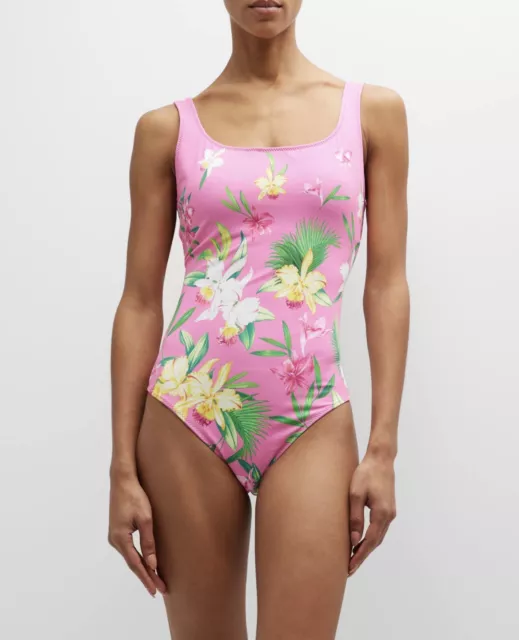 Tommy Bahama Orchid Garden Reversible Lace-Back One-Piece Swimsuit NEW Size 8