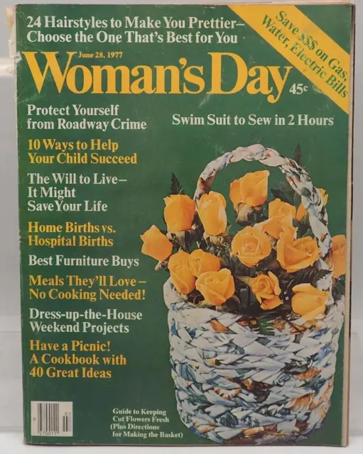 1977 Woman's Día Revista Mantener Corte Flores Fresh Direcciones para Haciendo