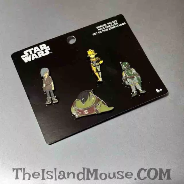 Disney Star Wars Bobba Fett Tatooine Rhapsody Waver Band 4 Pin Set (UO:147988)