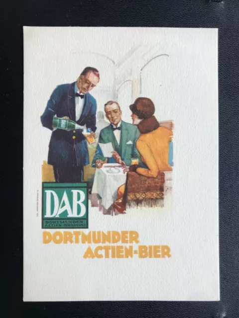 AK Litho (849) Werbung für DAB Dortmunder Actien Bier Bräu, um 1925