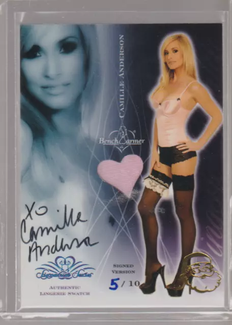 2021 Benchwarmer Holiday CAMILLE ANDERSON Auto 05/10 Authentic Bikini Swatch