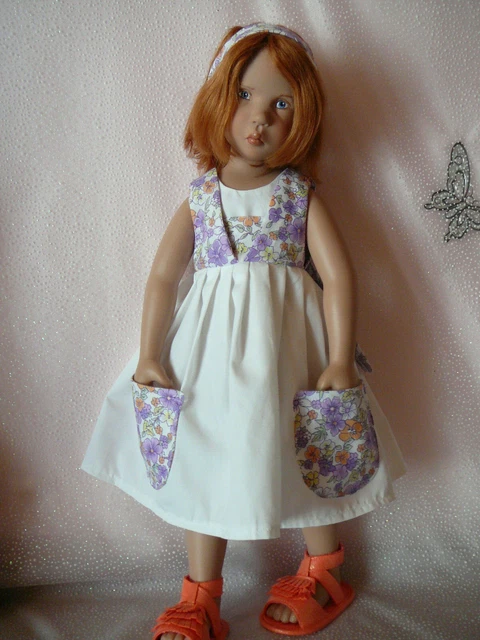 Tenue Pour Poupée Zwergnase 45 Cm – Fait Main En France – Laine Et Tissu – Neuve