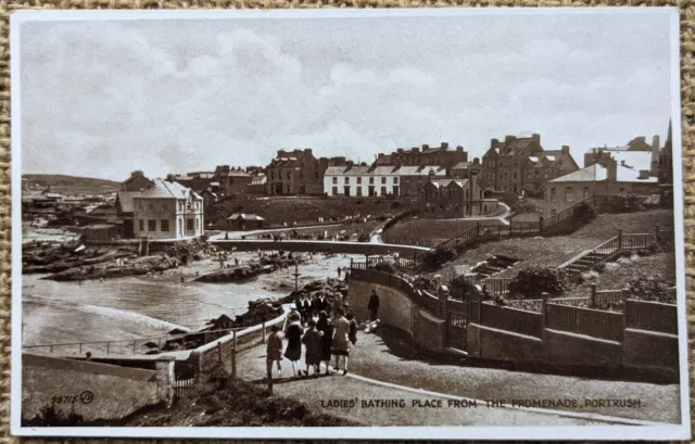 Portrush Ladies Bathing Place From The Promenade, Seaside, Antrim, Postcard