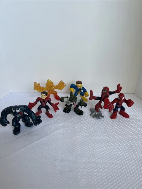 MARVEL SUPER HERO Squad Lot 7 Figures, Spider-Man, Venom, Fantastic 4