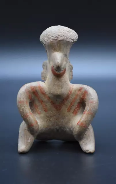 Mexican Colima Pre-Columbian terracotta seated figurine, 200-300 AD