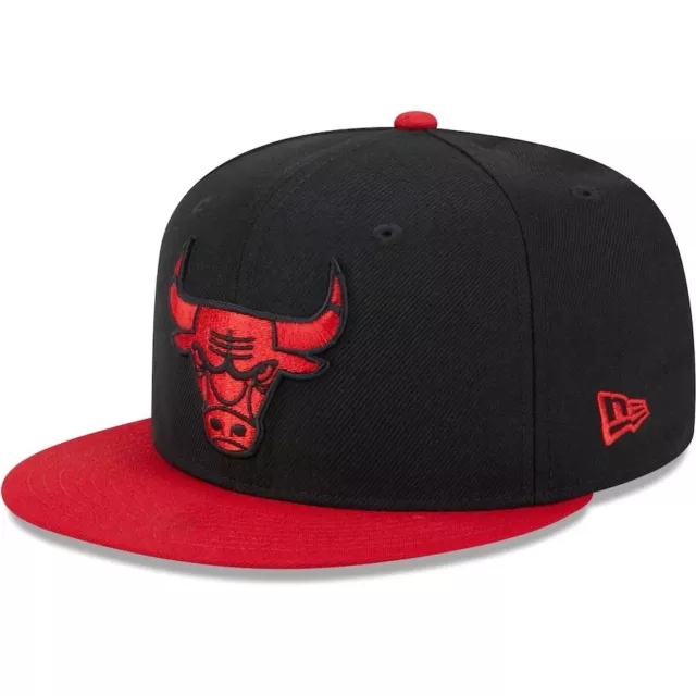 Chicago Bulls Snapback Hat Adjustable Fit Cap Red- Black