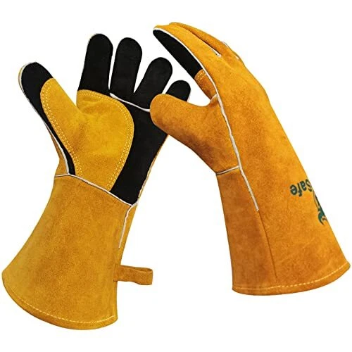 Welding Gloves Heat Fire Resistant Leather Golves for