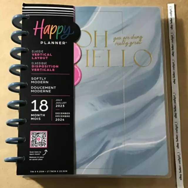 NEW! HAPPY PLANNER 20232024 SOFTLY MODERN Classic VERTICAL Layout 18