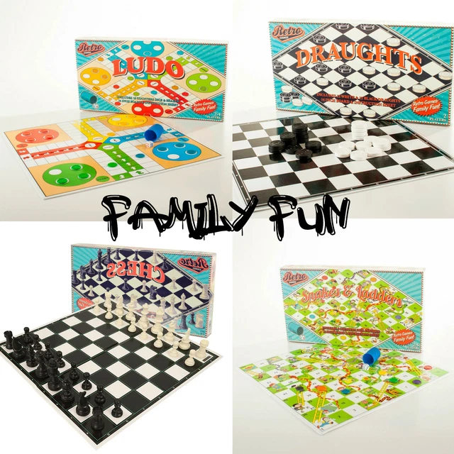 New Classic Traditional Family Board Games Fun Kids Childrens Indoor Toys Bundle