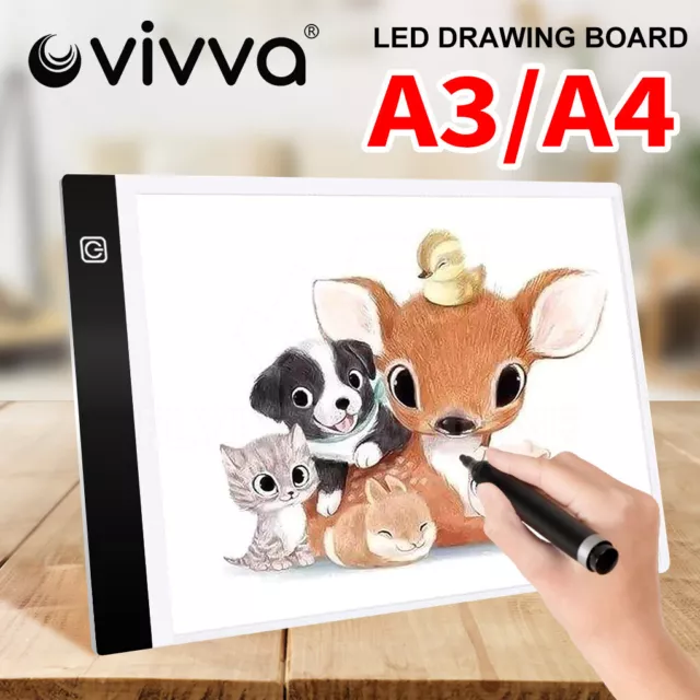 A3 A4 LED Dimmable Tracing Light Box Drawing Board Art Design Pad Copy Lightbox