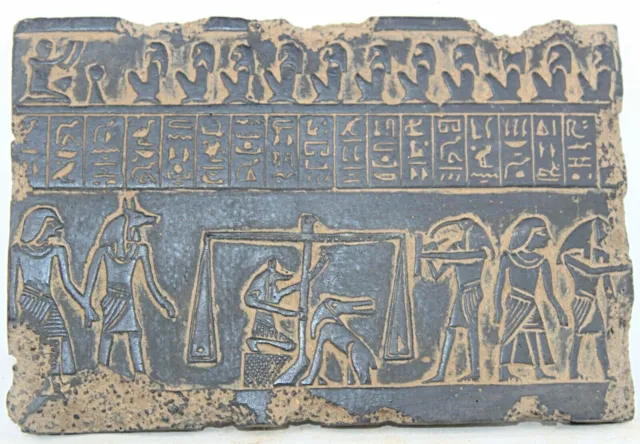 Rara estela egipcia antigua Día del Juicio Estela faraónica