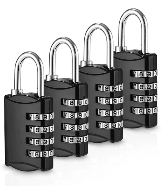 2 Cadenas à Code Fil Mince - Légers, Antivol 3 Chiffres - Pour Vélo, Scooter, Casque, Armoire - Acier Zinc
