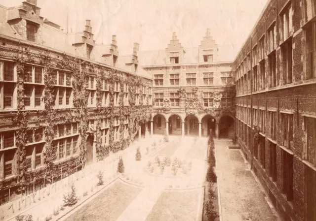 Belgium Anvers Plantin Museum Garden old Photo 1880'