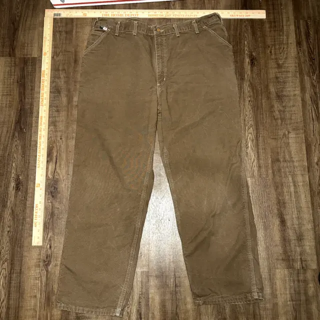 CARHARTT FR FLAME Resistant Washed Brown Work Dungaree 100791-246 Pants ...